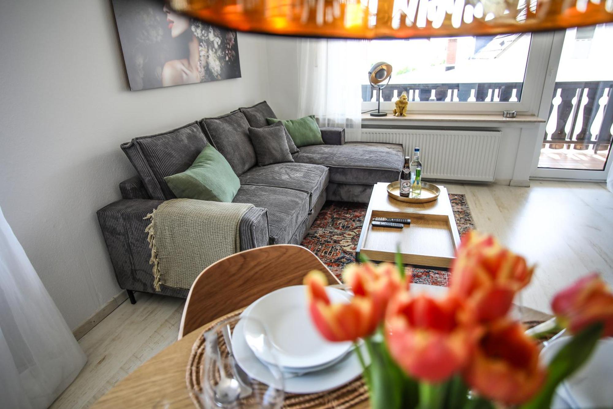 Zentral - Gemuetlich - Kueche - Balkon - Garage Lägenhet Bad Lippspringe Exteriör bild